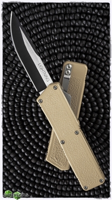 Taiwan Lightning Tan Handle Two Tone Single Edge Plain