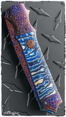 Brandon Vallotton Custom Mace Dragon Skin Damascus