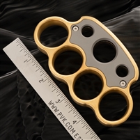 Vital EDC Blasted Titanium and Brass Full Size Paperweight