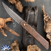 Venier Forge Higonokami Folder S/E Damascus, Hammer Copper Handle