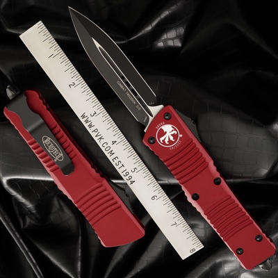 Microtech Combat Troodon D/E 142-1RD Black Blade Red Handle