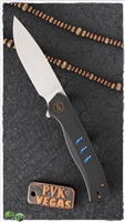 WE Knife Co. Seer Frame Lock, Black Titanium Handle, 3.5" Satin CPM-20CV