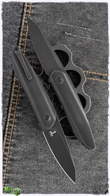 WE Knife Co. Black Void Opus Black Stonewashed CPM20CV Black G10 Inlay Black Titanium 2010D