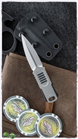 WE Knife Co. OSS Dagger Fixed Blade Dagger, Black G-10,  Stonewashed 2" CPM-20CV