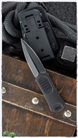 WE Knife Co. OSS Dagger Fixed Blade Dagger, Black G-10,  Black Stonewashed 2" CPM-20CV