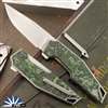 Tashi Bharucha Design WE Knife Co. OAO Flipper 20CV Clip Point Hand Rubbed Satin Finish Blade Titanium, Jungle Wear Fat Carbon Carbon Fiber Handle