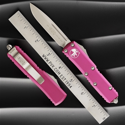 Microtech UTX-85 S/E 231-10PK Stonewash Blade Pink Handle