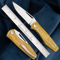 Tuch Knives Custom Umpqua Dual Action Mirror Polished Ultem Scale Release