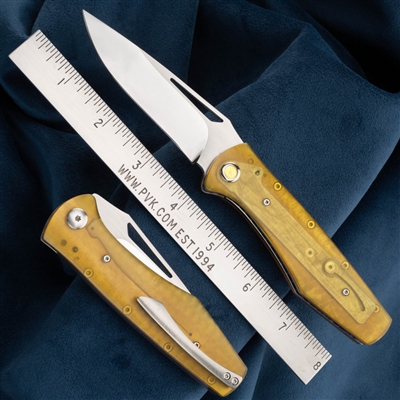 Tuch Knives Custom Umpqua Dual Action Mirror Polished Ultem Scale Release