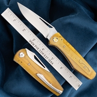 Tuch Knives Custom Umpqua Dual Action Satin Finish, Ultem Scale Release