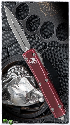 Microtech Ultratech D/E 122-10DMR Apocalyptic Blade Distressed Merlot