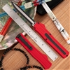 AKC F-20 D/A OTF Black Drop Point Red Handle