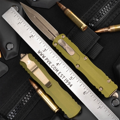 Microtech Dirac 225-13OD Bronze Blade With OD Green Chassis