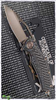 Marfione Custom Matrix-R Bronze Stonewash Carbon Fiber / DLC Titanium Handle With Flamed Accents & Bronzed HW SN003