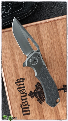 Marfione Custom Protocol Folder Flipper DLC Hand Rubbed Satin Carbon Fiber Black DLC Ti HW