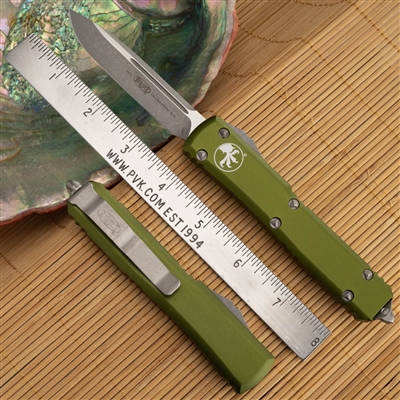 Microtech Ultratech S/E 121-10OD Apocalyptic Blade OD Green Handle