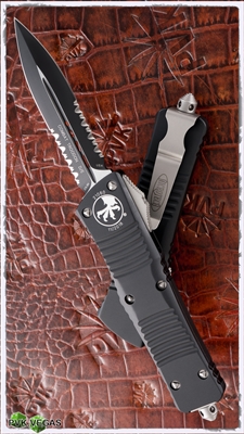 Microtech Combat Troodon D/E 142-2 Serrated Black Blade