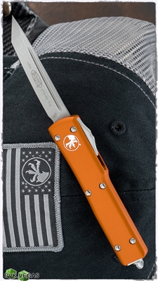 Microtech UTX-70 T/E 149-10OR Stonewash Blade Orange Handle