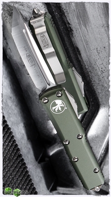 Microtech UTX-85 T/E 233-4OD Satin Blade OD Green Handle