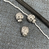 MW Pewter "Big Brain" Micro Skull Bead