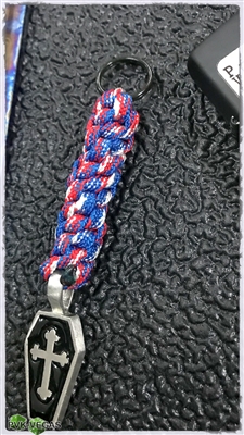 MW Cross Red White And Blue Lanyard