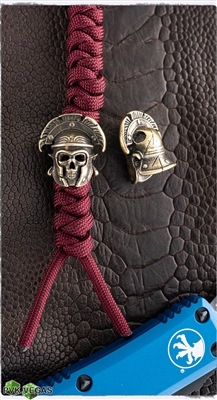 MW Antiqued Brass Roman Soldier Skull Bead