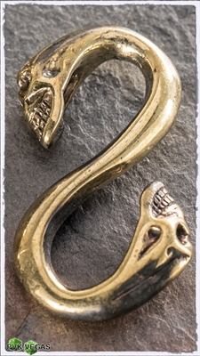 MW Micro Brass Snake Skull S Hook