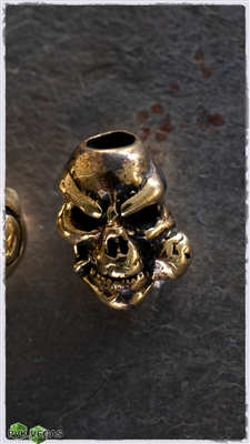 MW Brass Life and Death Skull Bead