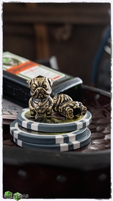 MW Antiqued Bully Dog Bead