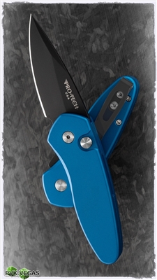 Protech Sprint Automatic Knife Black Blade Blue Handle 2907-Blue