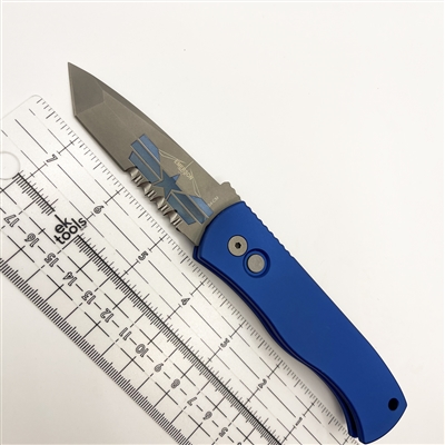 Maverick Star Logo Protech Emerson CQC7 Auto E7T01-Blue