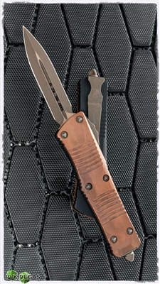 Microtech Troodon D/E 138-13CPS Bronze Blade Copper Top Signature Series