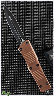 Microtech Troodon D/E 138-1CPSS Black Blade Copper Top Signature Series
