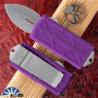 Microtech Exocet 157-10APVI Apocalyptic Blade Violet Body