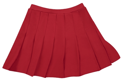 In-Stock Pleated Skirt - Red
