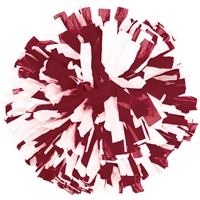 Maroon & White Pom