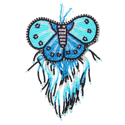 Butterfly Barrette - #140 Turquoise and Blue