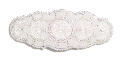 Barrette with Crystals - #114 White