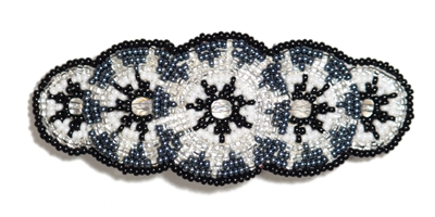 Barrette with Crystals - #205 Hematite