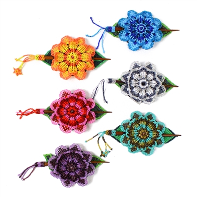 Dahlia with Stick Barrette - Assorted Colors Only