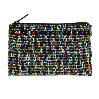 Coin Purse with Crystals - #101 Multi