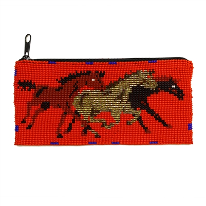 Long Horse Coin Purse - #110 Red