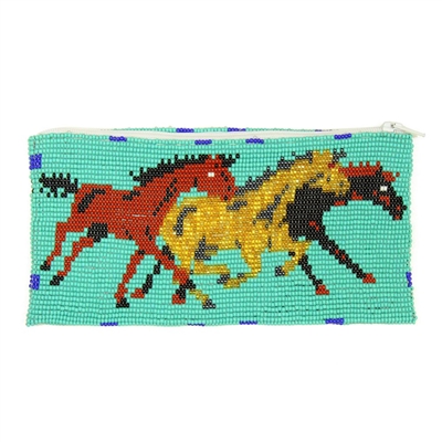 Long Horse Coin Purse - #231 Turquoise