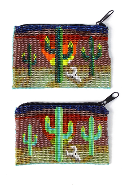 Cactus Sunset Coin Purse - Assorted Colors