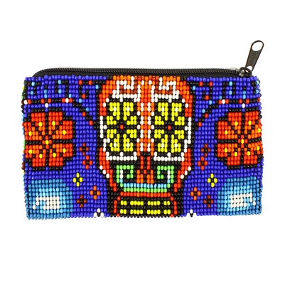 Day of the Dead Coin Purse - #108 Blue
