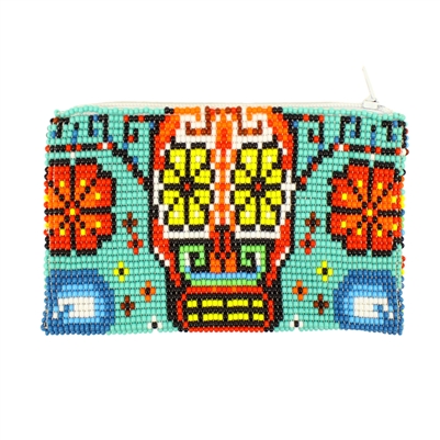 Day of the Dead Coin Purse - #231 Turquoise