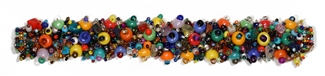 Fuzzy Bracelet with Stones - #101 Multi, Double Magnetic Clasp!
