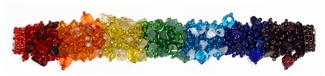 Fuzzy Bracelet with Stones - #116 Rainbow, Double Magnetic Clasp!