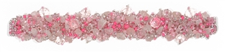 Fuzzy Bracelet with Stones - #164 Pink, Double Magnetic Clasp!