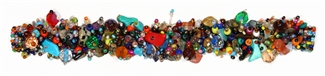 Fuzzy Bracelet with Stones - #267 Multi 34/0, Double Magnetic Clasp!